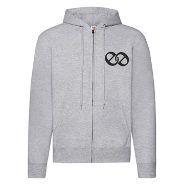 EE Fruit of the Loom Zip-Hoodie Grå 